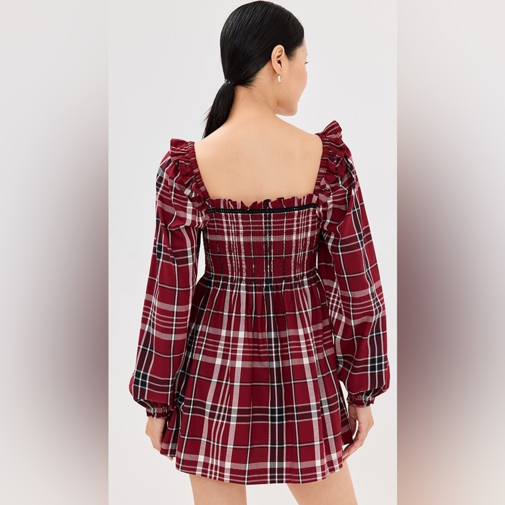 Hill House Home The Long Sleeve Scarlett Mini Nap Dress Size S - Picture 3 of 15